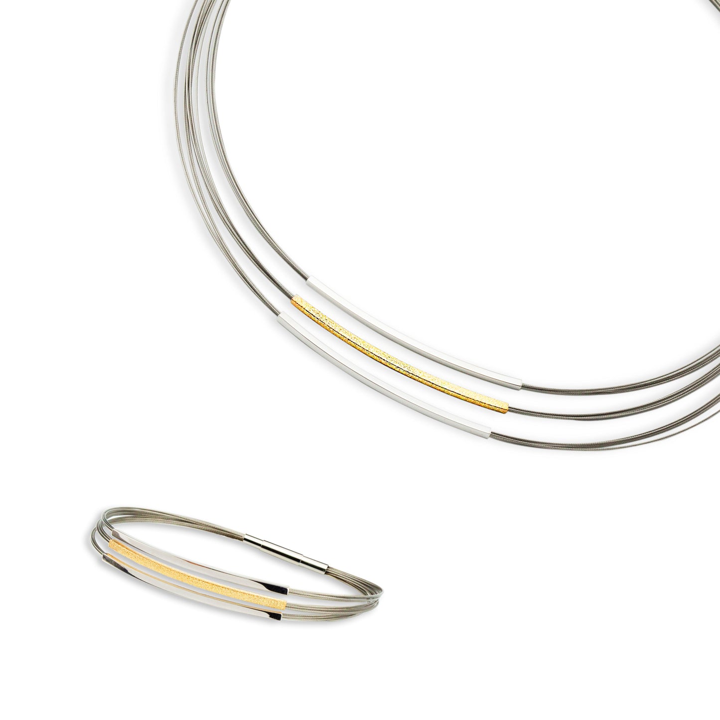Gala Design Ketting Tripple Square Gold J0032-2