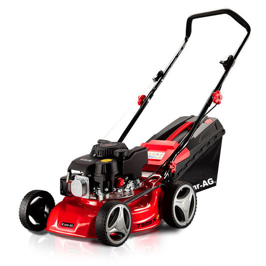 NNEMB Lawn Mower 139CC 17 Petrol Push Lawnmower 4-Stroke Engine Catch New-0