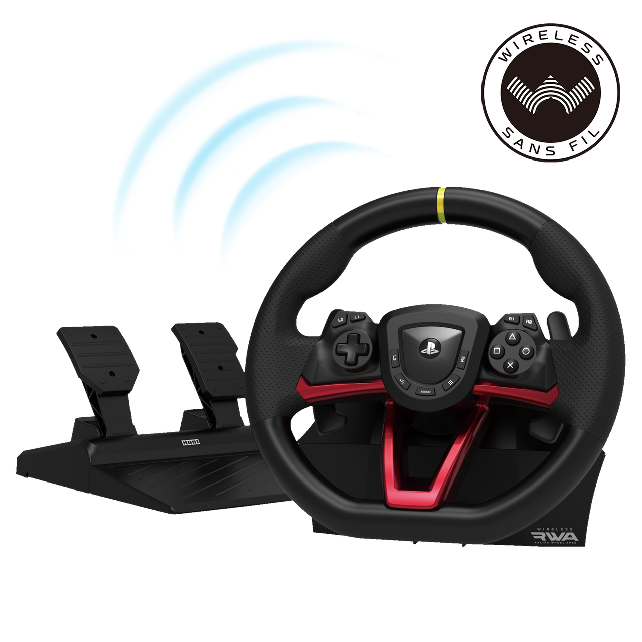 Волан Hori Wireless Racing Wheel Apex за PlayStation 5, PlayStation 4, PC (SPF-022U)-0