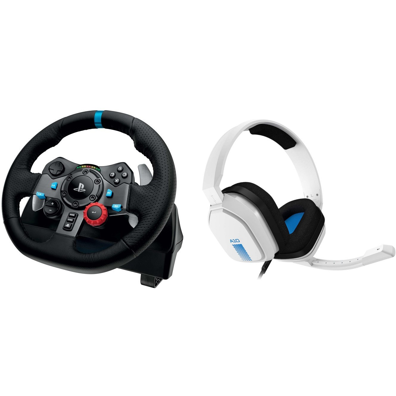 Волан Logitech Driving Force G29 за Playstation 5, Playstation 4, Playstation 3, PC + Слушалки Astro A10 (991-000486)-0