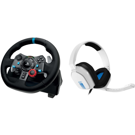 Волан Logitech Driving Force G29 за Playstation 5, Playstation 4, Playstation 3, PC + Слушалки Astro A10 (991-000486)-0